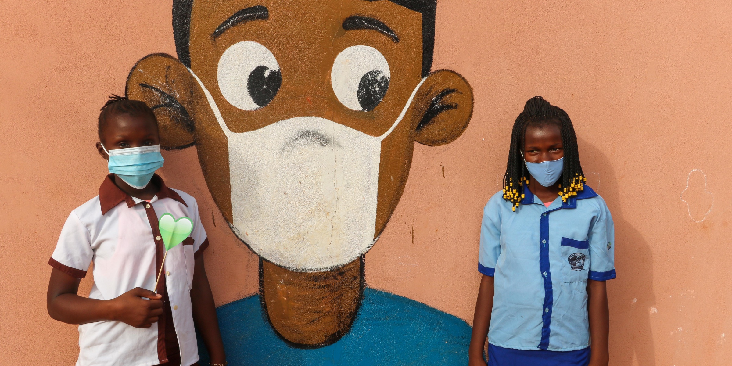 Students wearing masks in Guinea-Bissau. Credit: UNICEF Guinea-Bissau